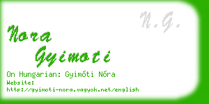 nora gyimoti business card